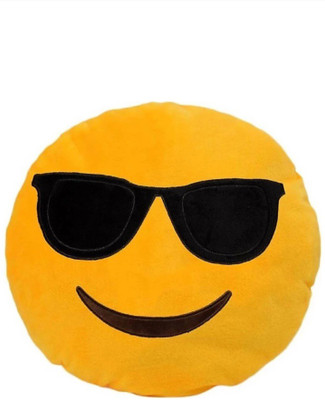 

Stylin cool dude emoji cushion soft pillow - 35 cm(Yellow)