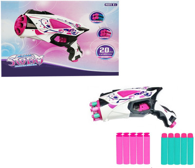 

Miss & Chief Blaze Storm Action Gun Toy with 20 Soft Foam Bullet Darts for Kids(Multicolor)