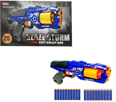 

Miss & Chief Amazing High Speed Soft Bullet Blaze Storm Gun Toy with 20 Soft Foam Darts for Kids(Multicolor)