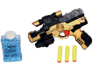 

Vibgyor Vibes 2 in 1 Soft Bullets and Water Bullets Toy Futuristic Gun/Pistol (Multi Color)(Multicolor)
