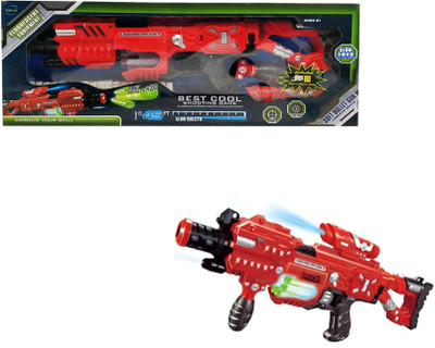 

Miss & Chief Electric Large High Speed Soft Bullet Blaze Storm Gun Toy with 20 Glow Soft Darts and Light Effects(Multicolor)