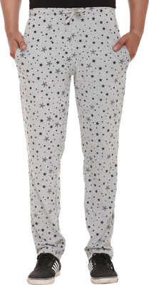 SHAUN Self Design Men Grey Track Pants