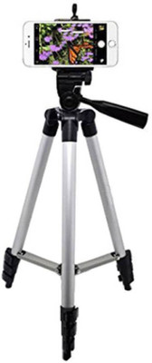 

ALLMUSIC Portable Adjustable Aluminium Lightweight Camera Stand Tripod-3110 With FR4 Three-Dimensional Head & Quick Release Plate For Video Cameras and mobile holder mount for Mobiles & Smartphones Tripod Tripod, Tripod Kit(Multicolor, Supports Up to 1500