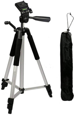 

ALLMUSIC High Quality Tripod-3110 Portable Adjustable Aluminum Lightweight Camera Stand With A3 Three-Dimensional Head & Quick Release Plate For Video Cameras, Tripod With Mobile Clip Holder Tripod TRIPOD KIT Tripod, Tripod Kit(Multicolor, Supports Up to 