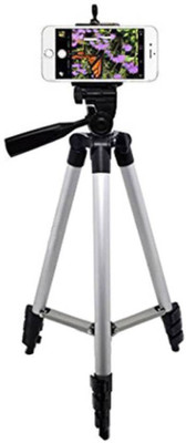 

ALLMUSIC Portable Tripod-3110 Adjustable Aluminum Lightweight Camera Stand With A14 Three-Dimensional Head & Quick Release Plate For Video Cameras and mobile Tripod Tripod, Tripod Kit(Multicolor, Supports Up to 1500 g)