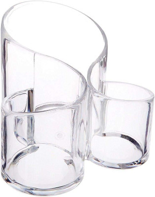 

vepson Acrylic Cosmetic Organizer S Shaped Transparent Makeup Box To organize stationery, cosmetic, makeup, Makeup brushes, nail polishes etc Vanity Box(Transparent)