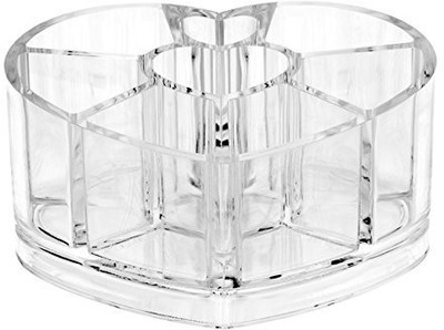 

vepson Heart-Shaped Acrylic Transparent Cosmetics Storage Suitable for storing cosmetics, jewelry, small debris, watches, etc. Vanity Box(Transparent)