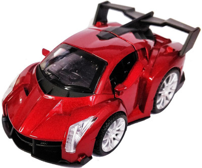 

FLICK IN 1:32 Die cast Luxury Model | Pull Back Car | Metal Body | Opening Door Feature (Red)(Red)
