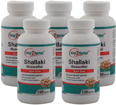 

Way2Herbal Shallaki 120 capsules (Pack of 5)(300 mg)
