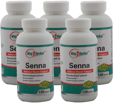 

Way2Herbal Senna 120 capsules (Pack of 5)(450 mg)