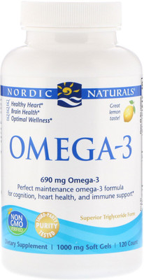 

Nordic Naturals Omega-3 Lemon -- 690 mg - 120 Softgels(120 No)