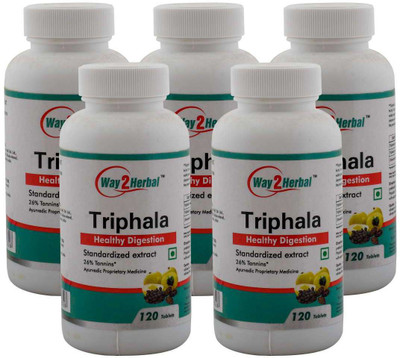 

Way2Herbal Triphala 120 Tablets (Pack of 5)(500 mg)
