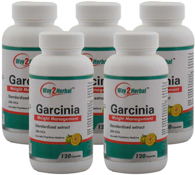 

Way2Herbal Garcinia 120 capsules (Pack of 5)(400 mg)
