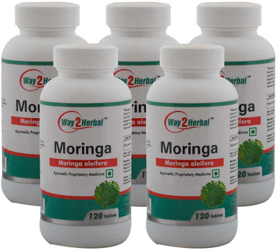 

Way2Herbal Moringa 120 Tablets (Pack of 5)(500 mg)