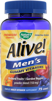 

Nature's Way Alive! Men's Gummy Multi-Vitamin Fruit -- 75 Gummies(75 No)
