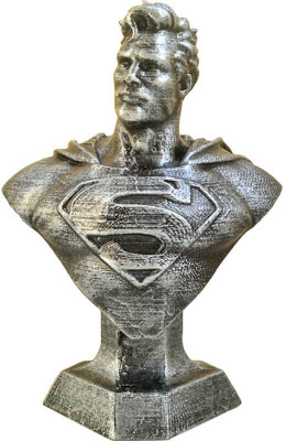 

UNIQUE SHAPE - Man of Steel : Batman vs Superman bust Antique style(Silver)