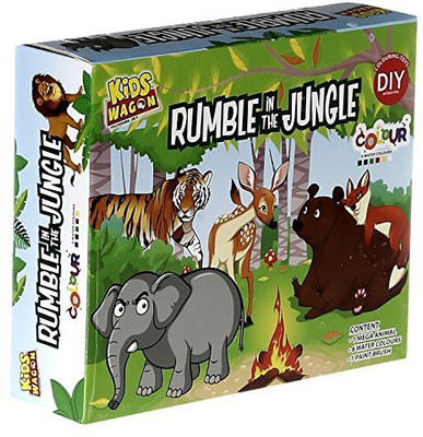 

NHR Kings Wagon DIY Coloring Kit "Jungle Theme" with Animal Mould, Water Colors and Paint Brush