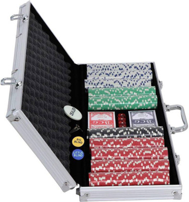 

Authfort 500 Poker Chip Set 11.5 Gram Dice Style Casino Poker Chips w/Aluminum Case, Cards, Dices, Blind Button for for Texas Holdem, Blackjack, Gambling(Multicolor)