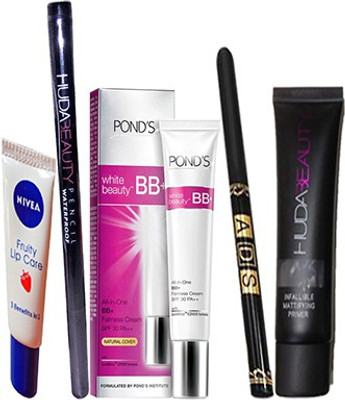 

Ponds Beauty BB+ With Primer(35 ml) & 2 Waterproof Eyeliner, Fruity Lip Care Tube(Set of 1)
