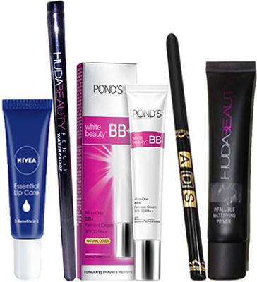 

Ponds Beauty BB+ With Primer(35 ml) & 2 Waterproof Eyeliner, Assential Lip Care Tube(Set of 1)