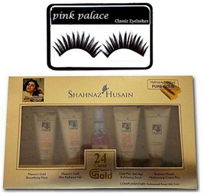 

pink palace Eyelashes, Glod Facial Kit(Set of 2)