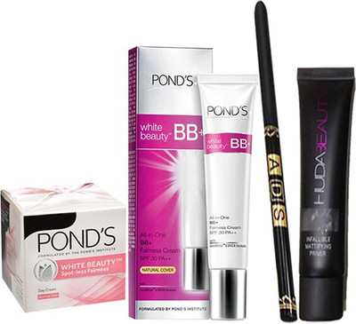 

Ponds Beauty BB+(9 g) & White Beauty Spot-less Fairness(15 g) With Waterproof Eyeliner (Stay For 36 Hrs)(Set of 1)