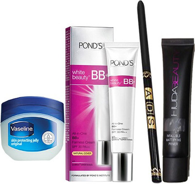 

Ponds Beauty BB+ With Primer(35 ml) & Waterproof Eyeliner, Pet Jelly (7g)(Set of 1)