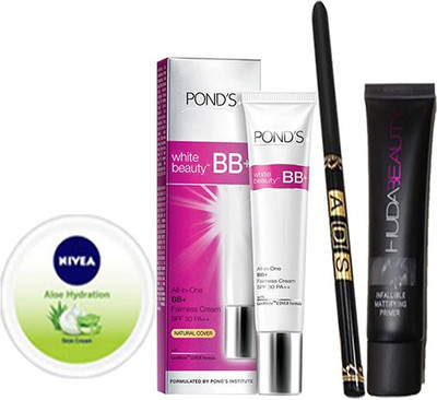 

Ponds Beauty BB+ With Primer(35 ml) & Waterproof Eyeliner, Aloe Hydration Creme (50 ml)(Set of 1)