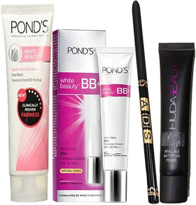 

Ponds Beauty BB+ With Primer(35 ml) & Waterproof Eyeliner, White Beauty Facial Face Wash(15g)(Set of 1)