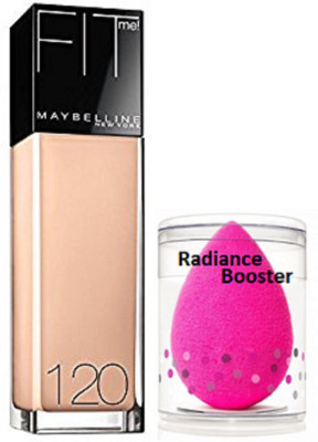 

radiance booster Sponge Puff & Maybelline Fit Me Foundation(Set of 2)