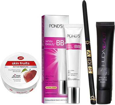 

Ponds Beauty BB+ With Primer(35 ml) & Waterproof Eyeliner, Skin Fruits Active Moisture (8ml)(Set of 1)