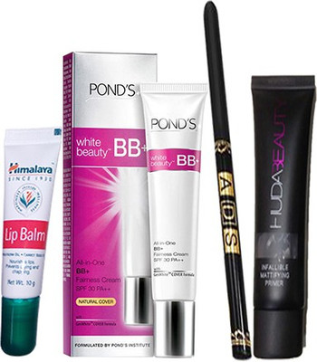 

Ponds Beauty BB+ With Primer(35 ml) & Waterproof Eyeliner, Herbal Lip Care Balm(Set of 1)