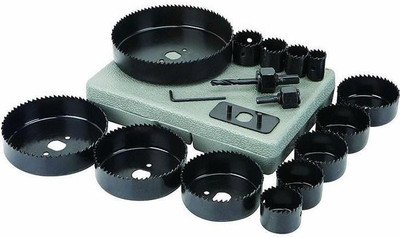 Tanya 16-Piece Hole Saw Kit 3/4 to 5 Inch Set for Woodworking Sheet Metal Plastic with Mandrels Saws and Case Rotary Bit Set(16 Bits)