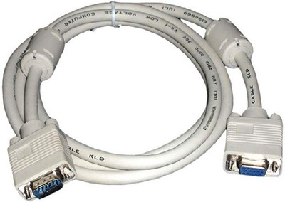

swaggers VGA 5 Meter Cable Male To Male 15 PIN for Computer Monitor, Projector, PC, TV Cord (white) VGA Cable(LAPTOP,COMPUTER,PC, White)