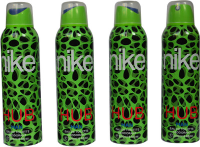 

Nike HUB Green (Pack of 4) Body Spray - For Men(800 ml, Pack of 4)