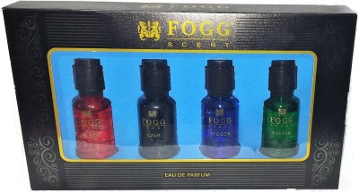 FOGG SCENT Gift Pack EAU DE PARFUM PRINCE, CZAR, TYCOON & SULTAN 15ml x 4 Deodorant Spray  -  For Men & Women(60 ml)