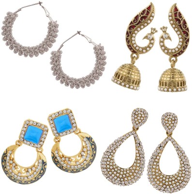 STYYLO FASHION Stylish Earrings Set Cubic Zirconia, Pearl Alloy Drops & Danglers, Earring Set, Chandbali Earring, Jhumki Earring, Hoop Earring