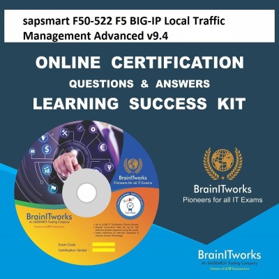 

sapsmart F50-522 F5 BIG-IP Local Traffic Management Advanced v9.4 Online Certification Learning Made Easy(DVD)