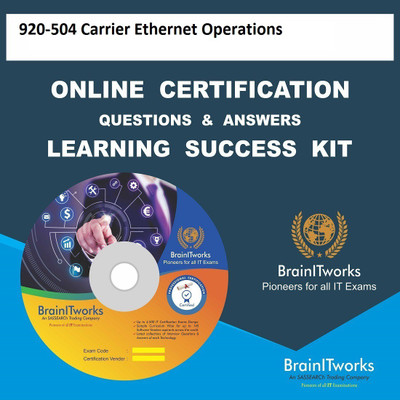 

sapsmart 920-504 Carrier Ethernet Operations Online Certification Learning Made Easy(DVD)