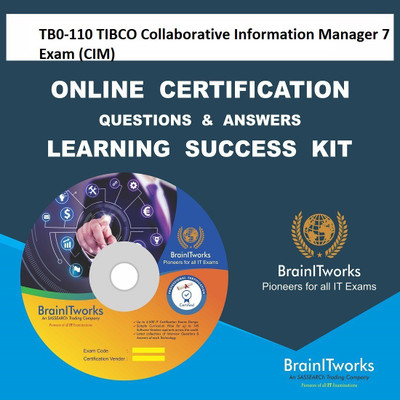 

sapsmart TB0-110 TIBCO Collaborative Information Manager 7 Exam (CIM) Online Certification Learning Made Easy(DVD)
