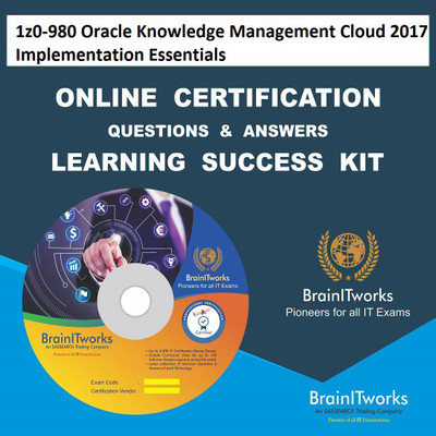 

sapsmart 1z0-980 Oracle Knowledge Management Cloud 2017 Implementation Essentials Online Certification Learning Made Easy(DVD)