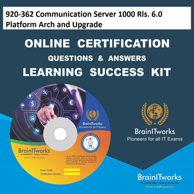 

sapsmart 920-362 Communication Server 1000 Rls. 6.0 Platform Arch and Upgrade Online Certification Learning Made Easy(DVD)
