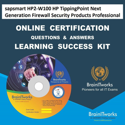 

sapsmart HP2-W100 HP TippingPoint Next Generation Firewall Security Products Professional Online Certification Learning Made Easy(DVD)