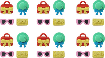 

Confidence Set Of 6 School Accessories Erasers For Kids Boys And Girls, Perfect Return Gift Item For Kids Birthday Party Non-Toxic Eraser(Multicolor)