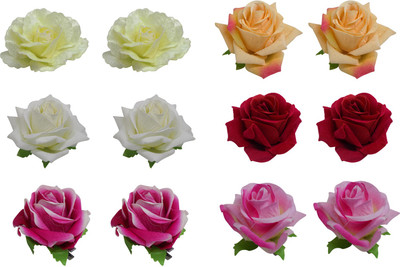 

PELO New Arrival Combo Of Rose Hair Clips, Fancy Hair Clips For Girls Stylish, Hair Flowers Accessories, Pack Of 1 Hair Clip(Multicolor)