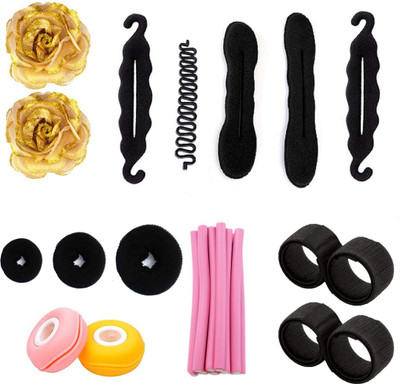 

INAAYA Combo Of Hair Accessories Soft Stick Hair Rollers And Clip Hair Base For Women And Girls, Pack of 1 Hair Accessory Set(Multicolor)