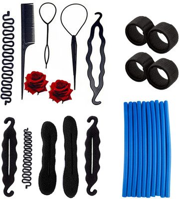 

Prime Hair Accessories for home And parlour use, Hair Styling Tools, Bun Maker Hair Accessories, Pack Of 1 Hair Accessory Set(Multicolor)