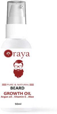 

ORAYA Beard Growth Oil & Hair Growth Oil (100% Organic & Natural Argan Oil, Jojoba Oil, Vitamin E) -50ml Hair Oil (50 ml) Hair Oil(50 ml)