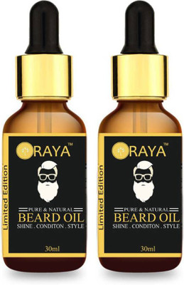 ORAYA Beard Growth Oil & Moustache Hair Oil-60ml-PACK OF-2-BOTTLE Hair Oil(60 ml)
