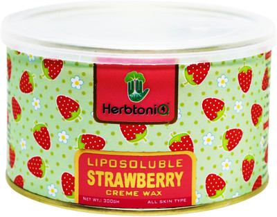 

HerbtoniQ Liposoluble Strawberry Creme Wax 300g With 50 Medium Size (9x3 Inch) Wax Strips Wax(300 g)